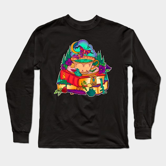 Witches Brew Long Sleeve T-Shirt by CattGDesigns